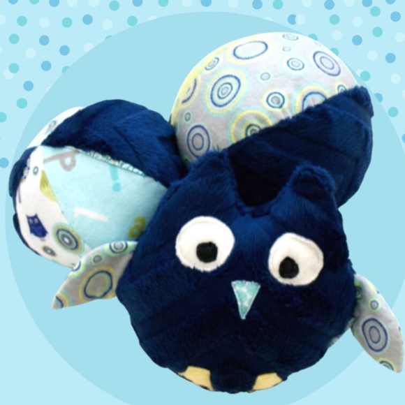 Owl jingle plushy w/ coordinating ball plushes and sensory blanket Handmade - Picture 3 of 5